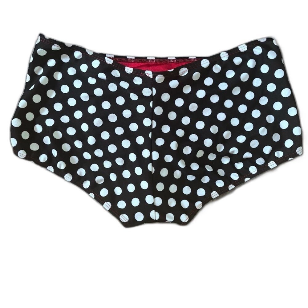 Lolita Girl Retro Pin-Up Bikini – Black White Polka Dot 2-Piece Swimsuit​ - Picture 5 of 9